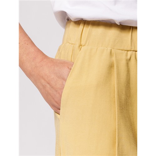 Свободные брюки из плотного лиоцела на резинке Размер 48, Цвет св. медовый, Рост 164
