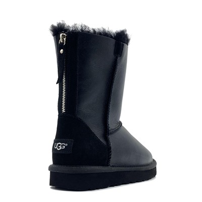 Ugg Classic Short Zip Metallic Black