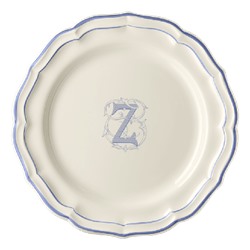 Тарелка обеденная, белый/голубой  FILET BLEU Z,Gien