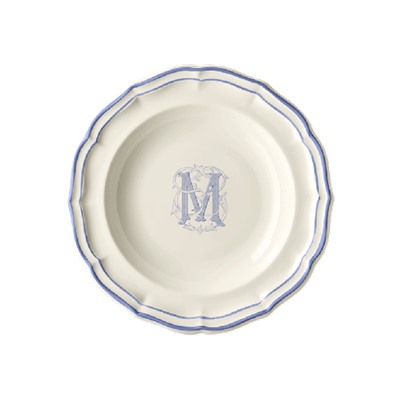 Суповая тарелка, белый/голубой  FILET BLEU M,Gien