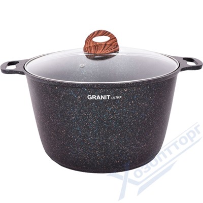 Кастрюля 10,0л со ст/кр АП линия "Granit ultra" (blue) кгг102а