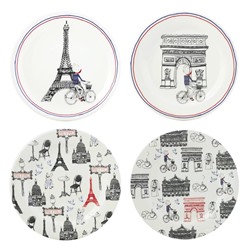 Тарелки для канапе 4 шт из коллекции Ах..Париж! / Ca c'est Paris ! , Gien