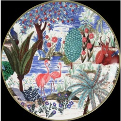 Тарелка под канапе с фламинго из коллекции  Le Jardin du Palais, GIEN