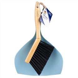 52401 GIPFEL Набор для уборки: совок и щетка CLEAN SERIES, 29х19х5 см. Материал: пластик, бамбук. Цвет: голубой.
