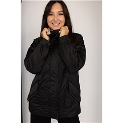 Куртка женская демисезонная 24680 (черный/латте)