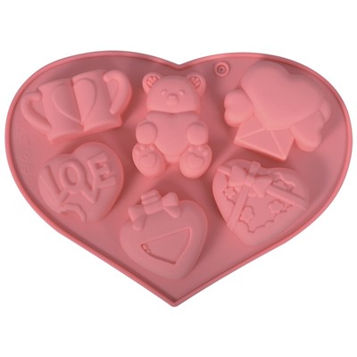 Форма для шоколадных конфет "Сердце", 20,5х14х2 см