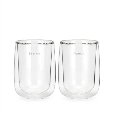 6448 FISSMAN Набор BONBONиз 2-х стаканов с двойными стенками 350мл (стекло)
