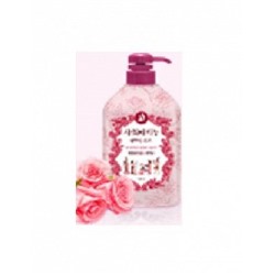 702973 MKH Увлажняющее и отшелушивающее жидкое мыло для тела с растительными экстрактами (успокаивающий аромат розы) 700 мл / Корея