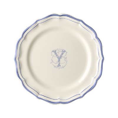 Десертная тарелка, белый/голубой  FILET BLEU Y,Gien