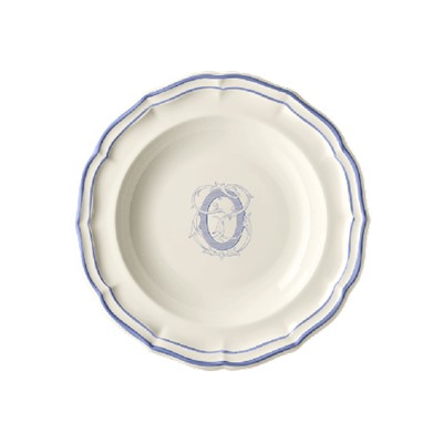 Суповая тарелка, белый/голубой  FILET BLEU O,Gien
