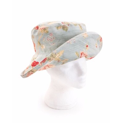 Шляпа льняная от солнца с цветочным принтом, широкие поля Bradleys