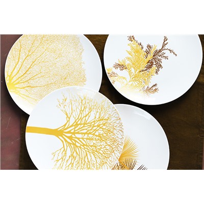 Набор тарелок Singapore, белый,  21x21 см, 4 шт, 62342
