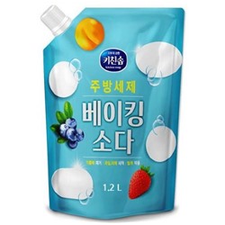 602990 MKH Жидкость для мытья посуды КЛУБНИКА "Kitchen soap Baking Soda" МУ с крышкой 1,2 л /Корея