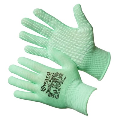 Gward Touch Point 8 Нейлоновые перчатки с ПВХ микроточкой 8 размер, 12 пар