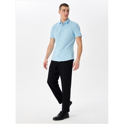 Рубашка трикотажная мужская короткий рукав GREG G158ZR-PO1T-SA201 (голубой)