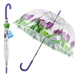 Зонт "Фиолетовый букет", полуавтоматический, диаметр 80 см