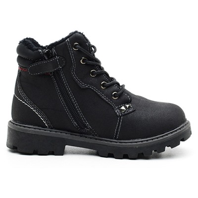 Ботинки осенние для мальчика утрепленные KB10209SW Schwarz KING BOOTS