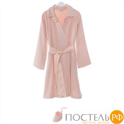 1018G11299108L Набор женский Soft cotton ROSE халат + тапочки розовый L