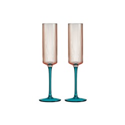 Набор бокалов для шампанского Modern Classic, розовый-зелёный, 0,2 л, 2 шт, 62713