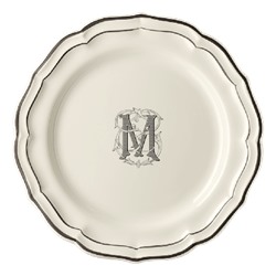 Тарелка обеденная M, FILET MANGANESE MONOGRAMME, Д 26 cm GIEN