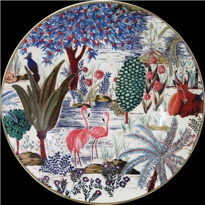 Тарелка суповая из коллекции  Le Jardin du Palais, GIEN