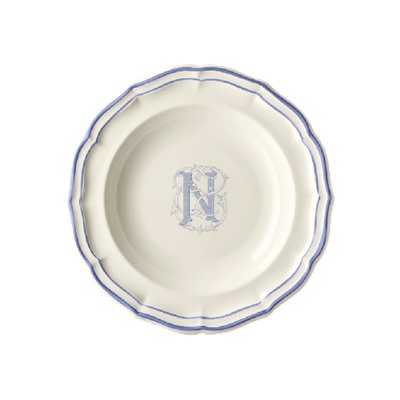 Суповая тарелка, белый/голубой  FILET BLEU N,Gien