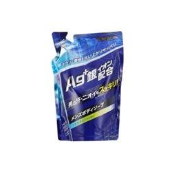 300172 Mitsuei Крем-мыло для мужчин с ионами серебра увлажняющее, дезодорирующее (ароматом мяты и цитруса) МУ 400 мл /