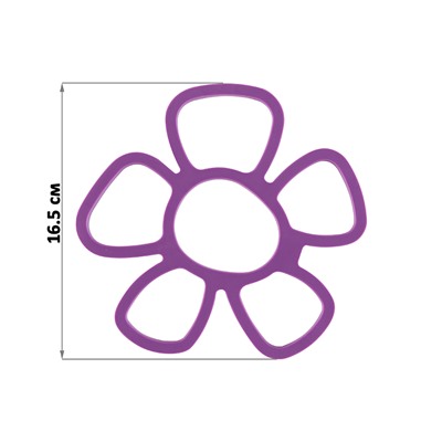 Подставка п/горячее 16,5*16,5*0,7 см "Цветок Фиолетовый"
