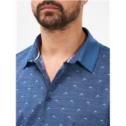 Рубашка трикотажная мужская короткий рукав GREG G143-KD1467T-LG2832 (т.джинс)