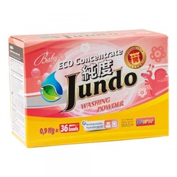 020111 Jundo «Baby» Экологичнный концентрированный порошок для стирки Детского белья (36 стирок), 900 гр
