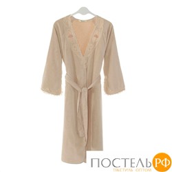 1013G10019179L Халат женский Soft cotton DESTAN пудра L