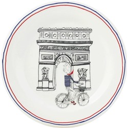 Тарелка для канапе  из коллекции Триумфальная арка черная Ах..Париж! / Ca c'est Paris ! , Gien
