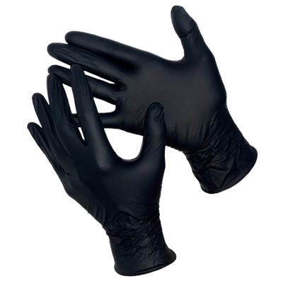 DELTAGRIP Slim SN Total Black Перчатки нитриловые неопудренные черного цвета 50 пар