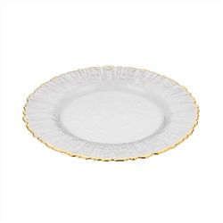 40884 GIPFEL тарелка обеденная AURA, 28 см, прозрачный, стекло
