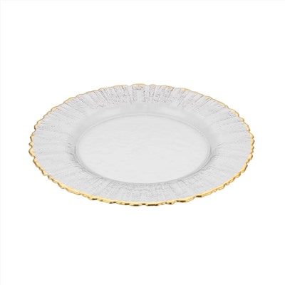 40884 GIPFEL тарелка обеденная AURA, 28 см, прозрачный, стекло