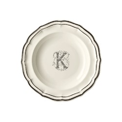 Тарелка глубокая K, FILET MANGANESE MONOGRAMME, Д 22,5 cm GIEN