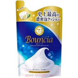 008266 COW Сливочное жидкое мыло "Bouncia" для рук и тела с нежным свежим ароматом (мягкая упаковка) 400 мл /