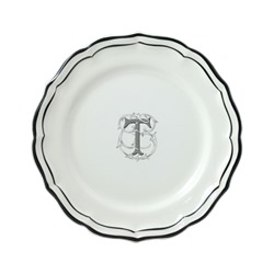 Тарелка десертная T, FILET MANGANESE MONOGRAMME, Д 23,2 cm GIEN