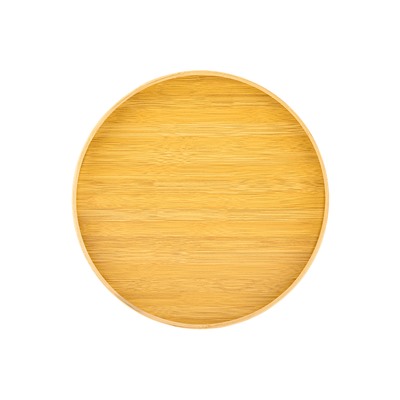 Поднос 38*38*5 см круглый, бамбук