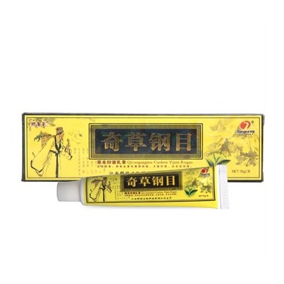 Китайский жёлтый крем от кожных заболеваний, в тч псориаз QICAOGANGMU (Цикаогангму)