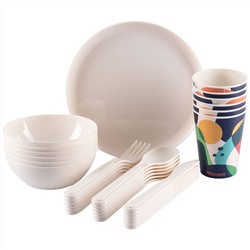 52300 WERNER Набор многоразовой посуды для пикника Revere на 6 персон, 37 предметов. Материал: полипропилен