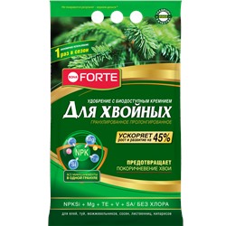 Bona Forte Удобрение гранулированное пролонгированное Хвойное весна-лето с биодоступным кремнием, пакет 5 кг