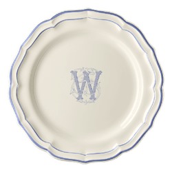 Тарелка обеденная, белый/голубой  FILET BLEU W,Gien