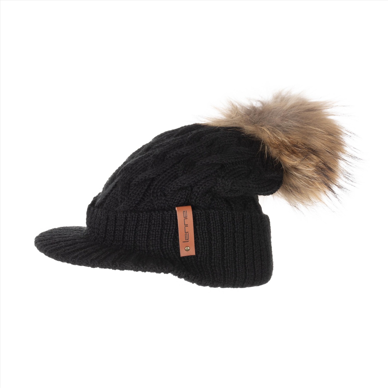 beanie with real fur