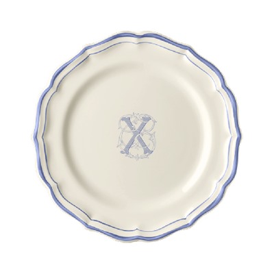 Десертная тарелка, белый/голубой  FILET BLEU X,Gien