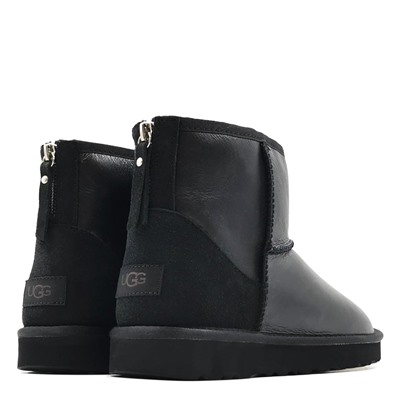 Ugg Mens Classic Mini Zip Metallic Black