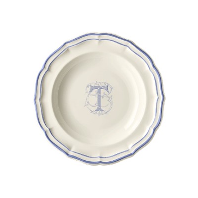 Суповая тарелка, белый/голубой  FILET BLEU T,Gien