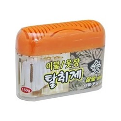 133051 HAPPYROOM Поглотитель запахов для шкафов и комодов (уголь) 150г/Корея