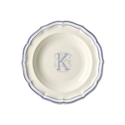 Суповая тарелка, белый/голубой  FILET BLEU K,Gien