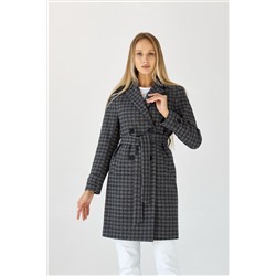 Пальто женское демисезонное 25570 (черно-серый)
